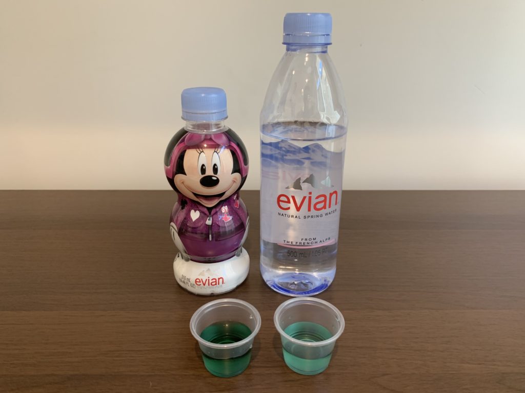 Evian Kids Character Bottle 310 mL and Evian 500 mL Results